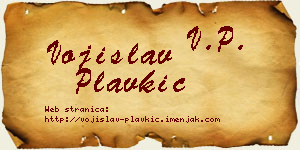 Vojislav Plavkić vizit kartica